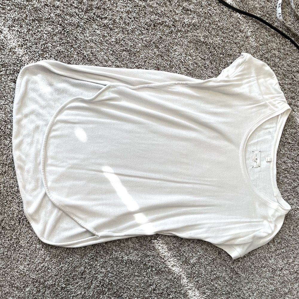 Lou & Grey Cream high low short sleeve soft sweatshirt